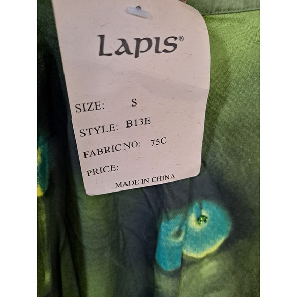 New Lapis Green 100% Cotton Maxi Long Skirt Size Small - Picture 5 of 9